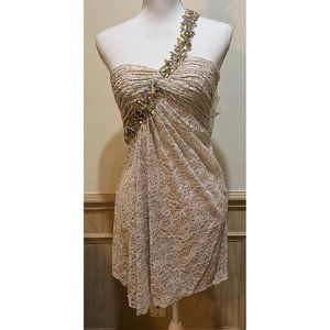 One Shoulder Semi/Formal/Cocktail Dress By Dave & Johnny -Sz 1/2 - New with Tags